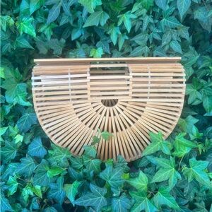 Bamboo Half-Moon Handbag